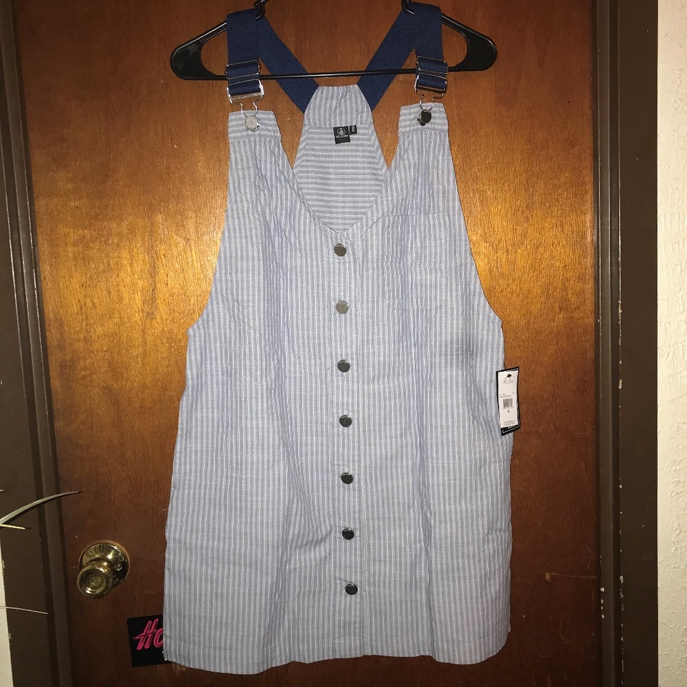 Volcom Cham Stripes Dress Medium